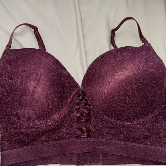 Body Frosting burgundy push-up bra, size 34D - Picture 1 of 11